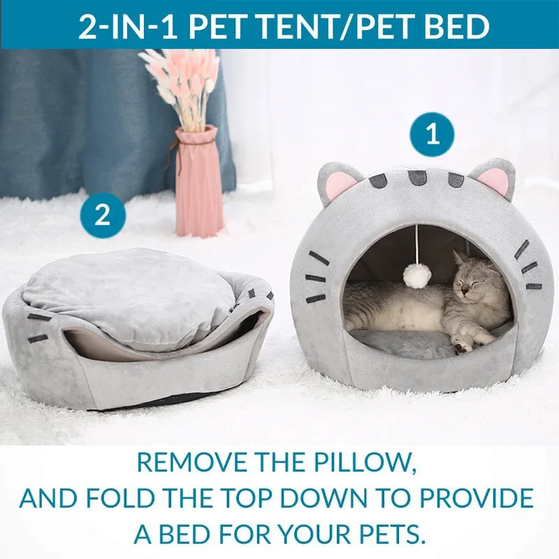 Pat and Pet Emporium | Pet Beds | Pink Cat Ears Pet Bed