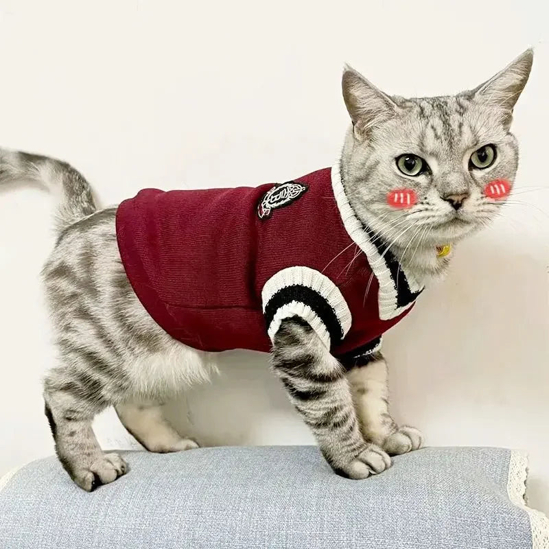 Pat and Pet Emporium | Pet Clothing | College Style Cat Sweater