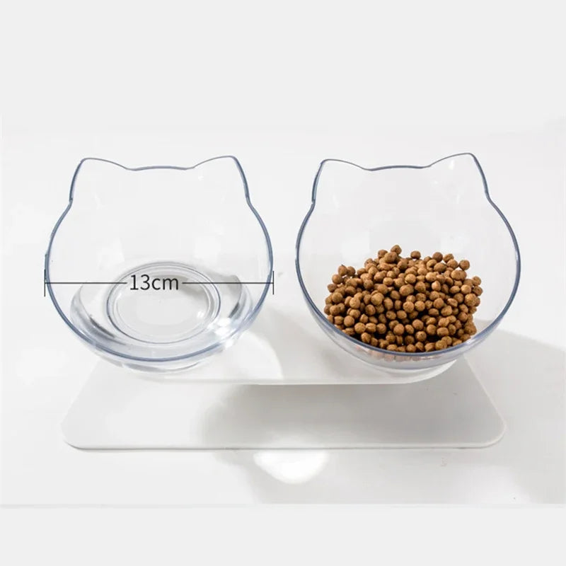 Pat and Pet Emporium | Pet Feeders | 2 Cat Bowls Raised Stand