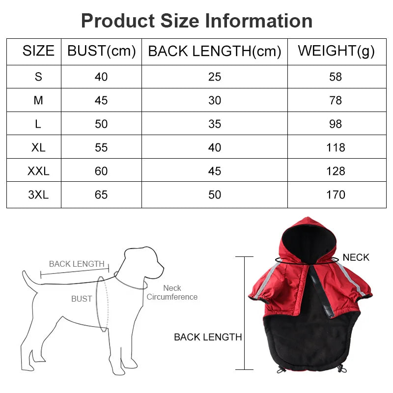 Pat and Pet Emporium | Pet Clothing | Reflective Rain Hoodie