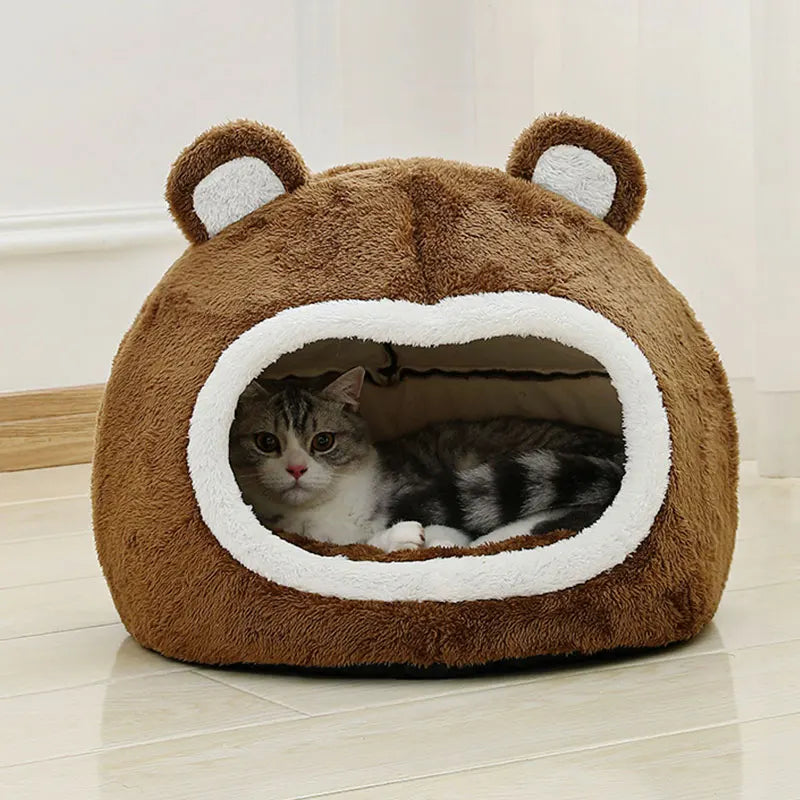 Pat and Pet Emporium | Pet Beds | Cat Beds | Cute Bear Cat Cave House