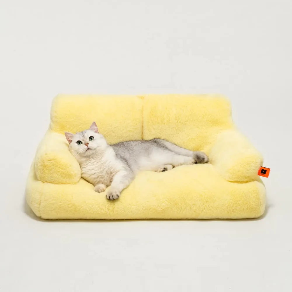 Pat and Pet Emporium | Pet Beds | Plush Small Pet Sofa Bed