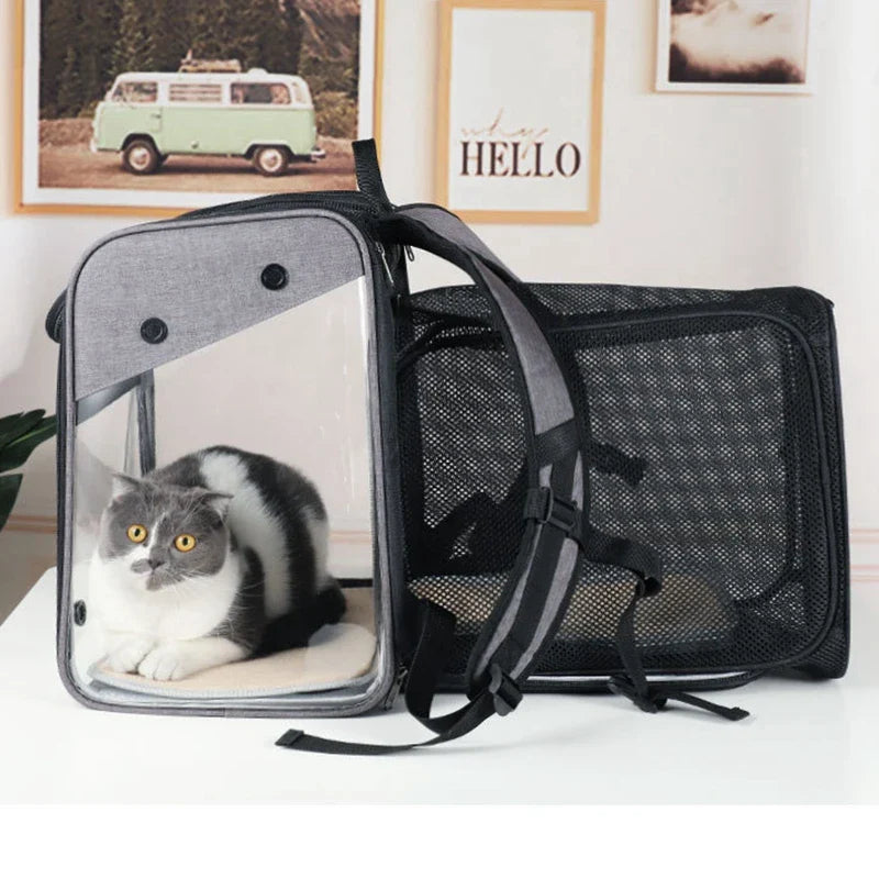 Pat and Pet Emporium | Pet Carriers | Clear Pet Travel Backpack