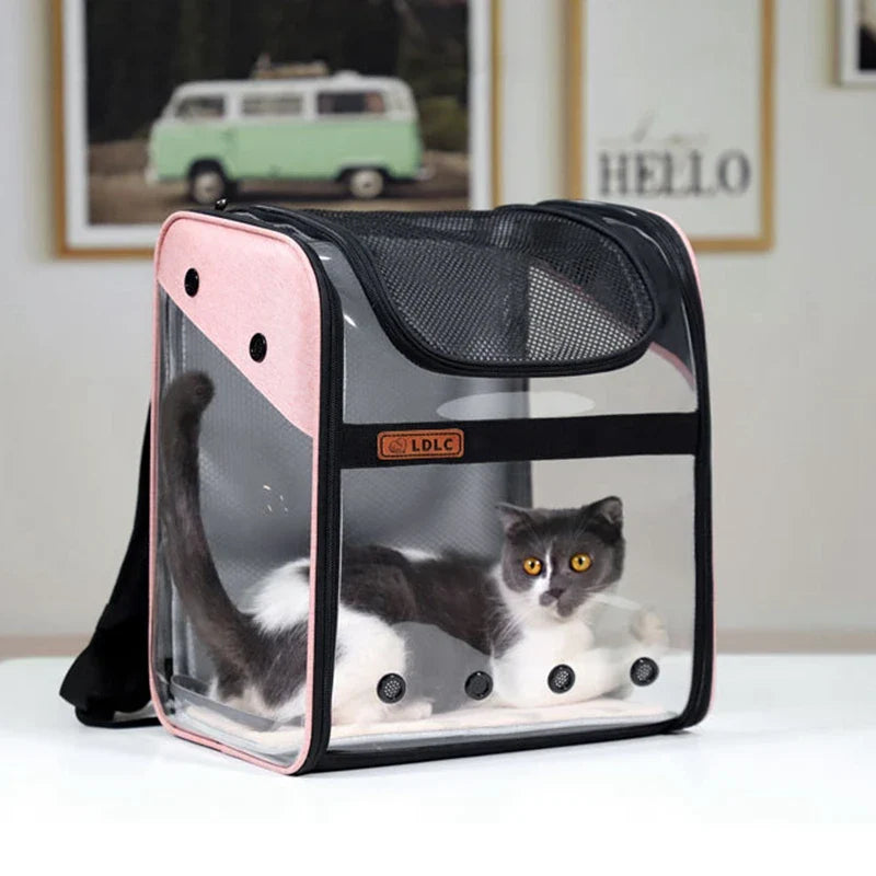 Pat and Pet Emporium | Pet Carriers | Clear Pet Travel Backpack