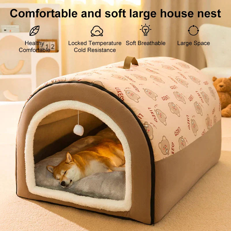Pat and Pet Emporium | Pet Beds | Plush Indoor Dog Bed House