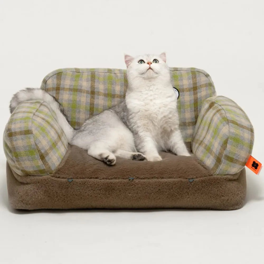 Pat and Pet Emporium | Pet Beds | Plush Small Pet Sofa Bed
