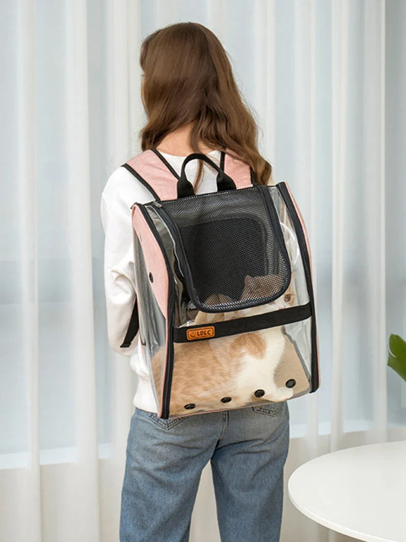 Pat and Pet Emporium | Pet Carriers | Clear Pet Travel Backpack