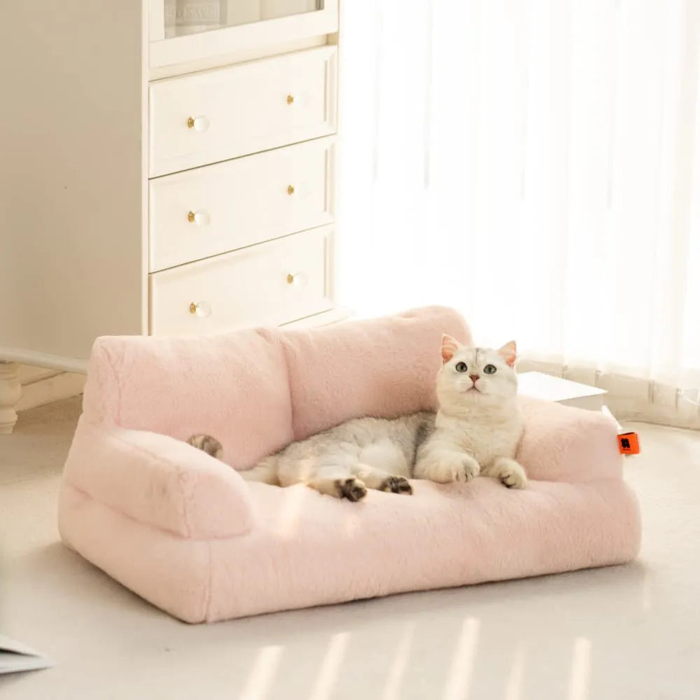 Pat and Pet Emporium | Pet Beds | Plush Small Pet Sofa Bed
