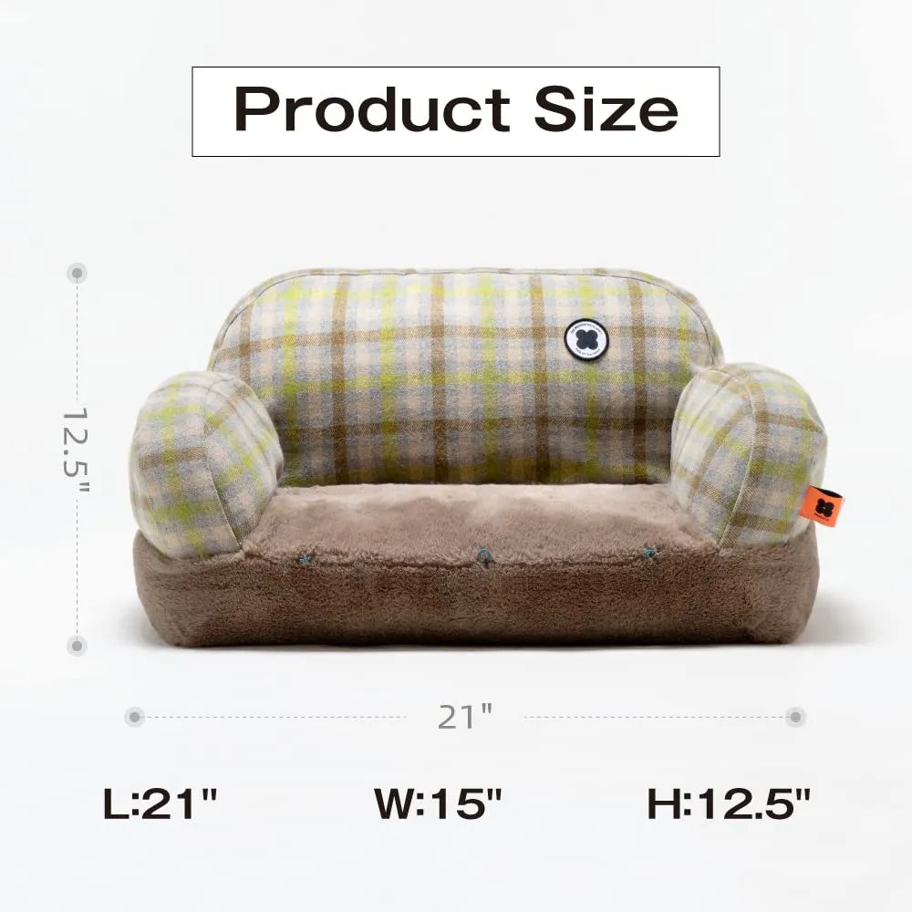 Pat and Pet Emporium | Pet Beds | Plush Small Pet Sofa Bed
