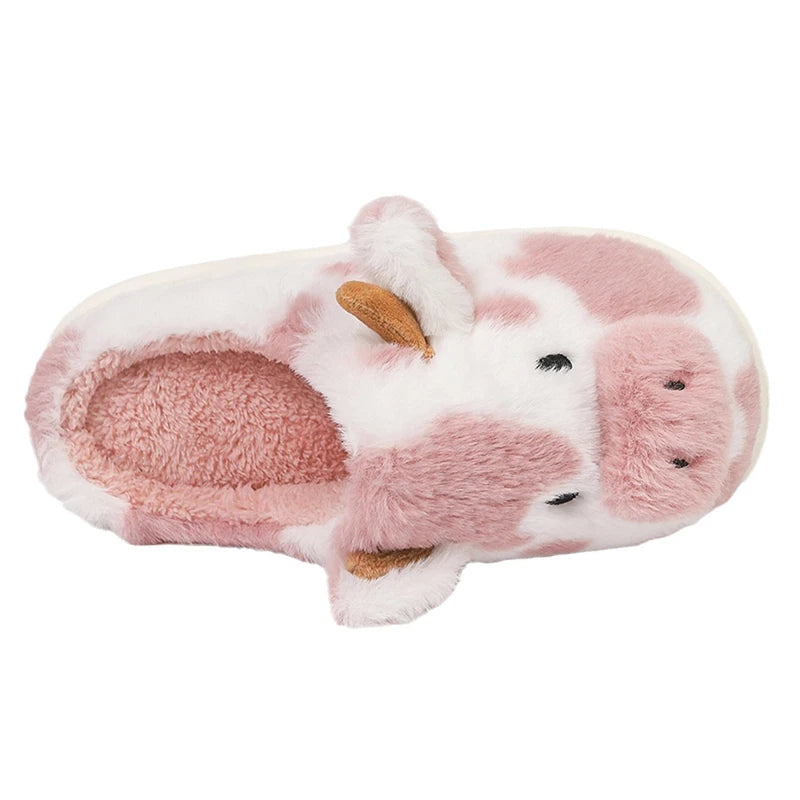 Pat and Pet Emporium | Shoes | Women's Warm Cartoon Cow Slippers