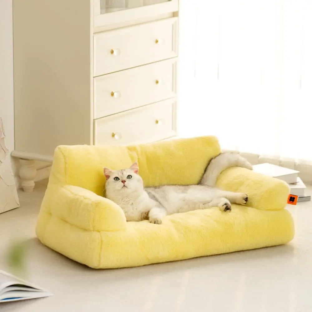 Pat and Pet Emporium | Pet Beds | Plush Small Pet Sofa Bed