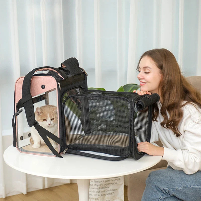 Pat and Pet Emporium | Pet Carriers | Clear Pet Travel Backpack