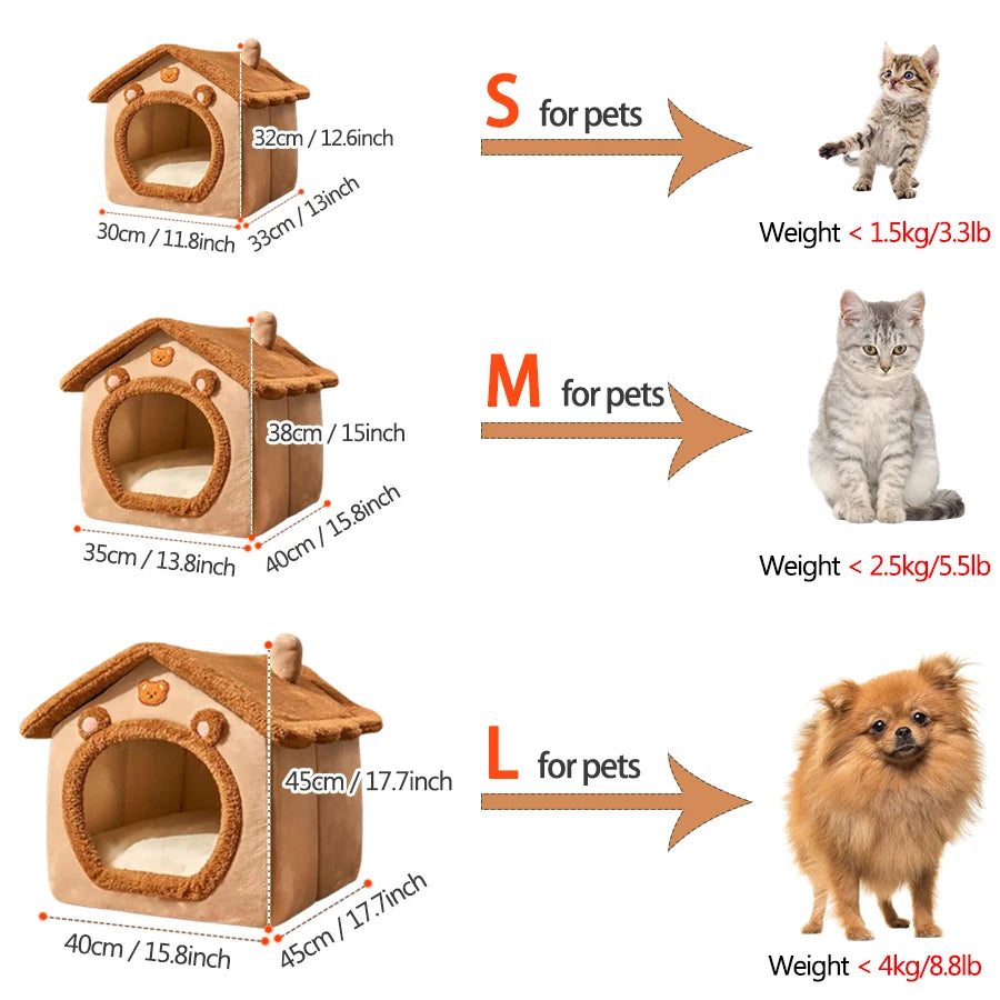 Pat and Pet Emporium | Pet Beds | Foldable Dog Cat Bed House