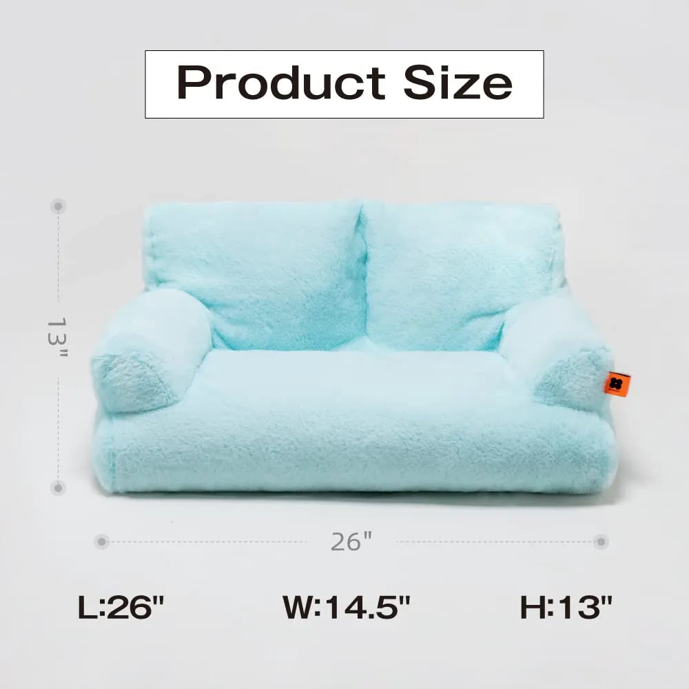 Pat and Pet Emporium | Pet Beds | Plush Small Pet Sofa Bed