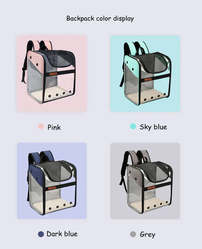 Pat and Pet Emporium | Pet Carriers | Clear Pet Travel Backpack