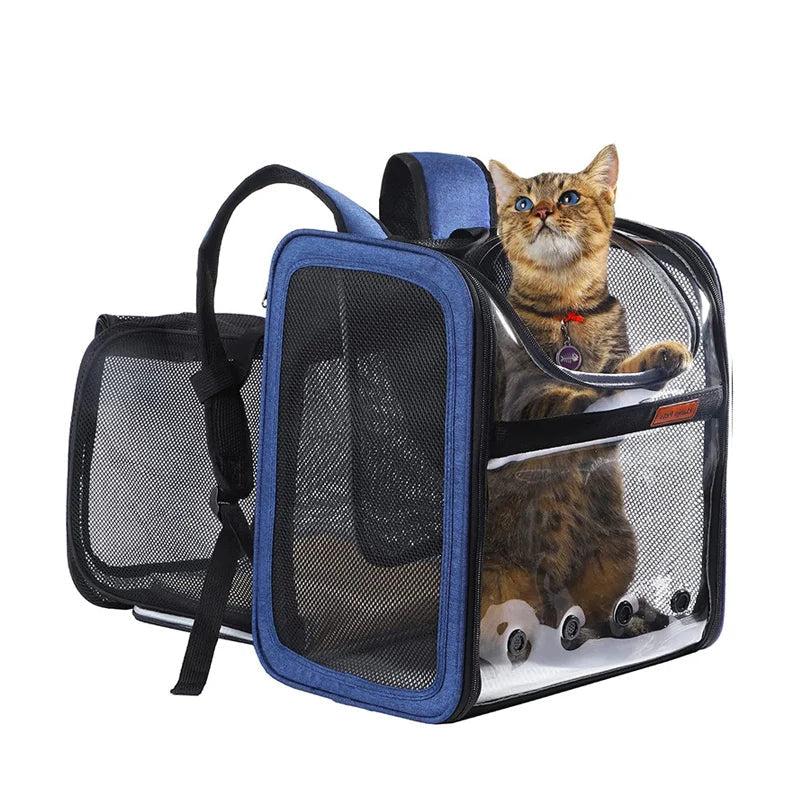 Pat and Pet Emporium | Pet Carriers | Clear Pet Travel Backpack