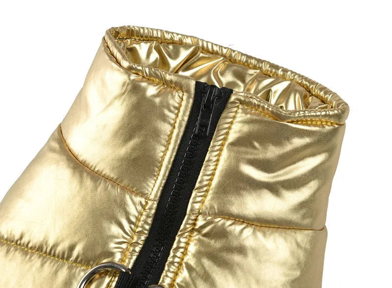 Pat and Pet Emporium | Pet Clothing | Metallic Puffer Dog Jacket
