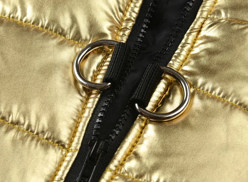 Pat and Pet Emporium | Pet Clothing | Metallic Puffer Dog Jacket