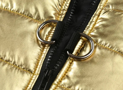 Pat and Pet Emporium | Pet Clothing | Metallic Puffer Dog Jacket