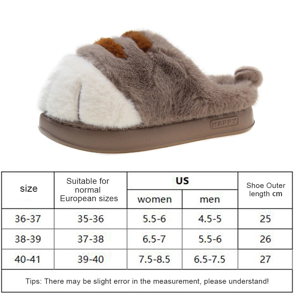 Pat and Pet Emporium | Shoes | Women's Warm Cat Paw Slippers