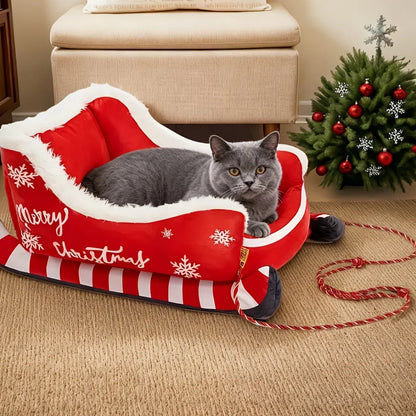 Pat and Pet Emporium | Pet Beds | Christmas Sleigh Pet Bed