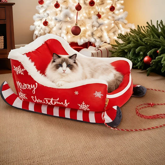 Pat and Pet Emporium | Pet Beds | Christmas Sleigh Pet Bed