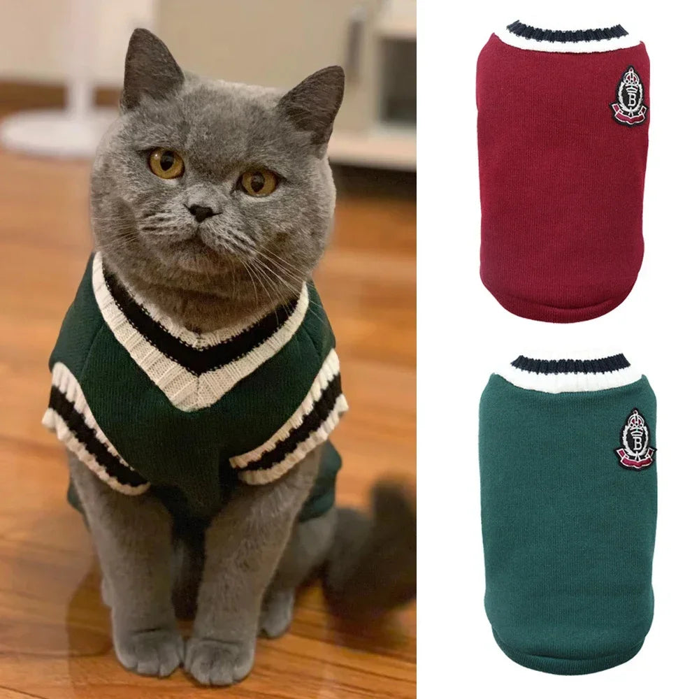 Pat and Pet Emporium | Pet Clothing | College Style Cat Sweater