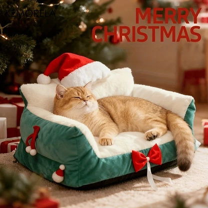Pat and Pet Emporium | Pet Beds | Plush Christmas Pet Bed