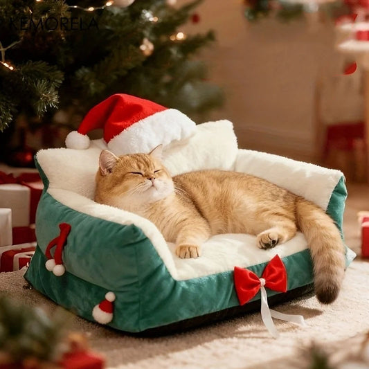Pat and Pet Emporium | Pet Beds | Plush Christmas Pet Bed