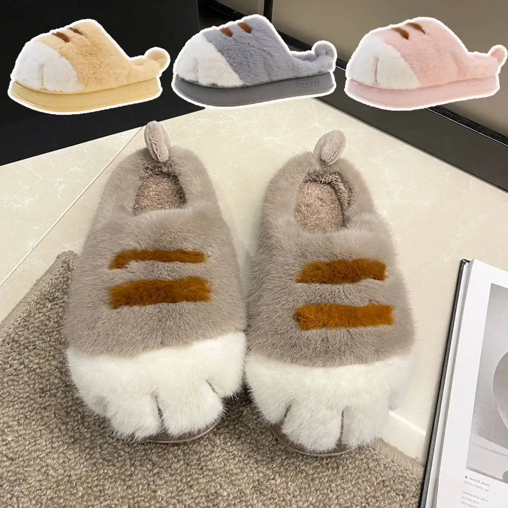 Pat and Pet Emporium | Shoes | Women's Warm Cat Paw Slippers