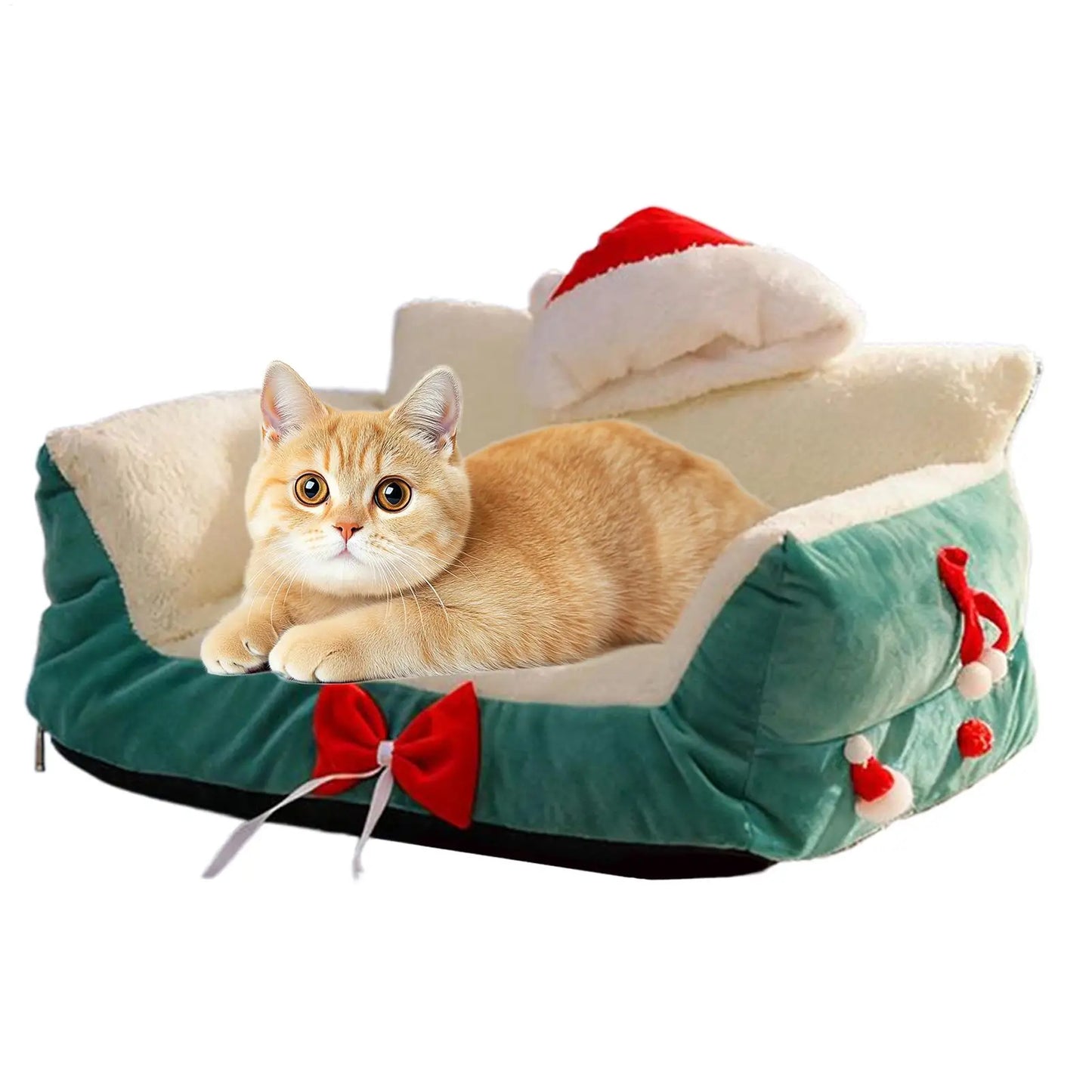 Pat and Pet Emporium | Pet Beds | Plush Christmas Pet Bed