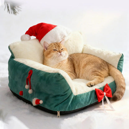 Pat and Pet Emporium | Pet Beds | Plush Christmas Pet Bed