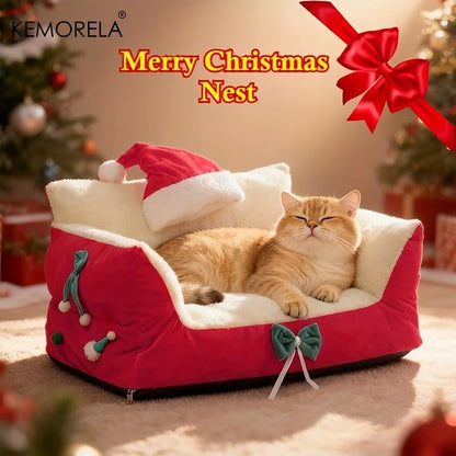 Pat and Pet Emporium | Pet Beds | Plush Christmas Pet Bed