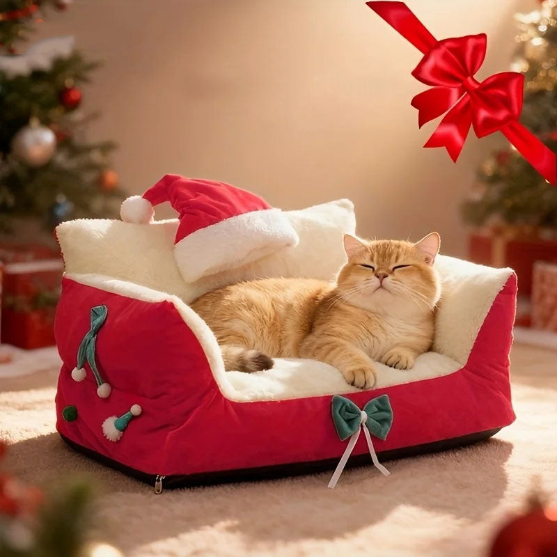 Pat and Pet Emporium | Pet Beds | Plush Christmas Pet Bed