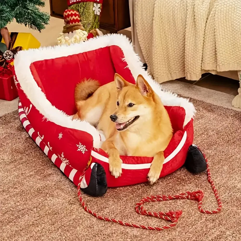 Pat and Pet Emporium | Pet Beds | Christmas Sleigh Pet Bed