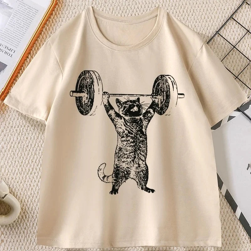 Pat and Pet Emporium | Pet Lovers | Shirts | Unisex Weight Lifting Cat Tee