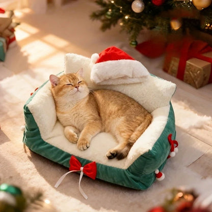 Pat and Pet Emporium | Pet Beds | Plush Christmas Pet Bed