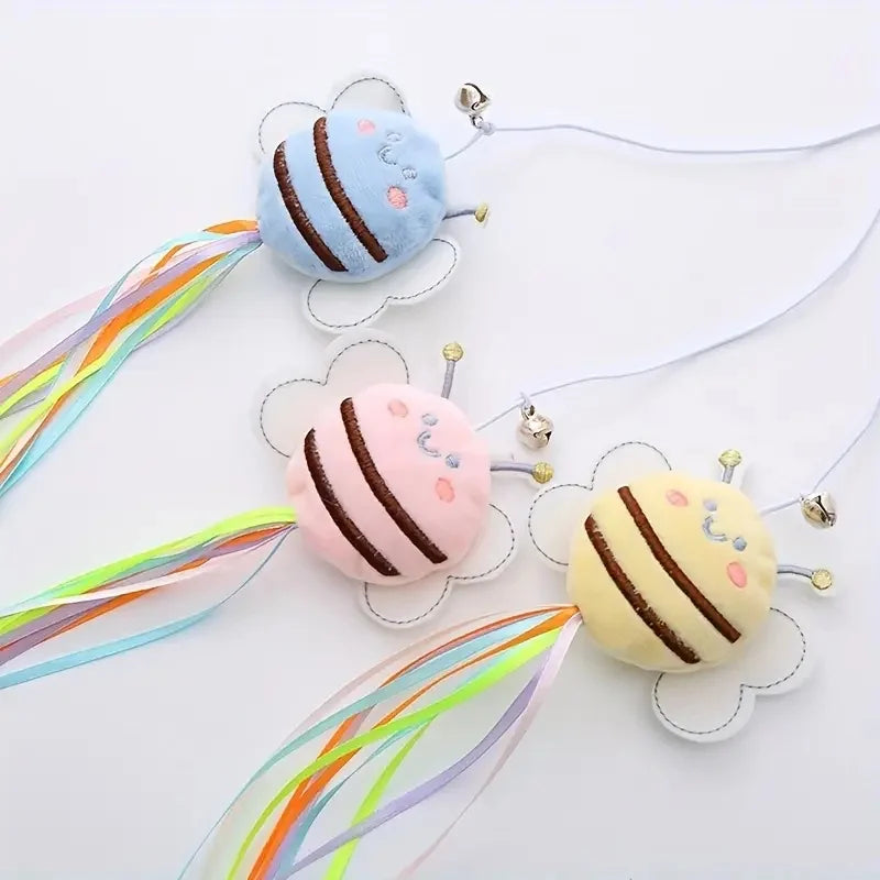 Pat and Pet Emporium | Pet Chew Toys | Cat Teaser 2 Pcs Bee Toy