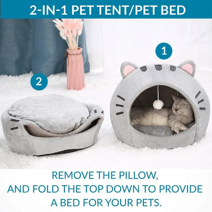 Pat and Pet Emporium | Pet Beds | Pink Cat Ears Pet Bed