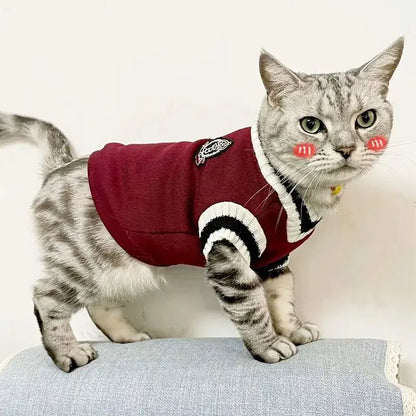 Pat and Pet Emporium | Pet Clothing | College Style Cat Sweater