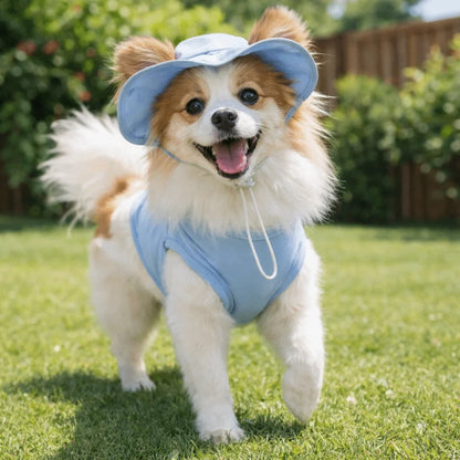 Pat and Pet Emporium | Pet Clothing | Cooling Dog Vest & Hat Set