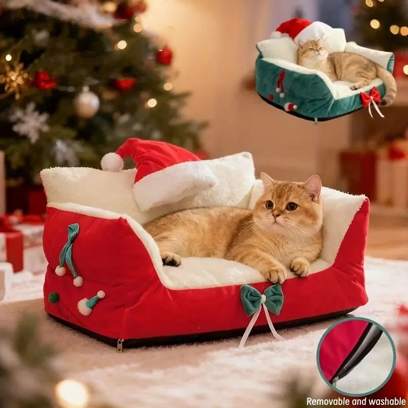 Pat and Pet Emporium | Pet Beds | Plush Christmas Pet Bed