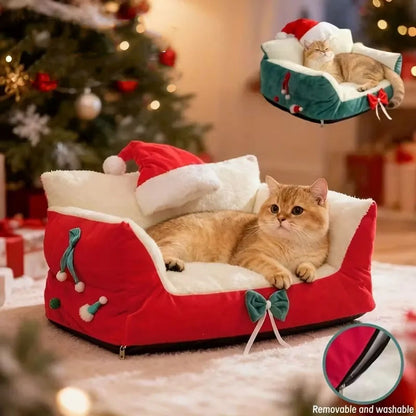 Pat and Pet Emporium | Pet Beds | Plush Christmas Pet Bed