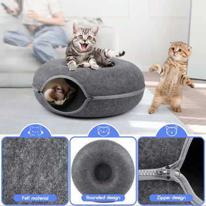 Pat and Pet Emporium | Pet Beds | Donut Shaped Cat Bed
