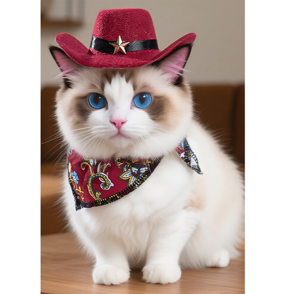 Pat and Pet Emporium | Pet Hats | Paisley Print Pet Scarf & Hat