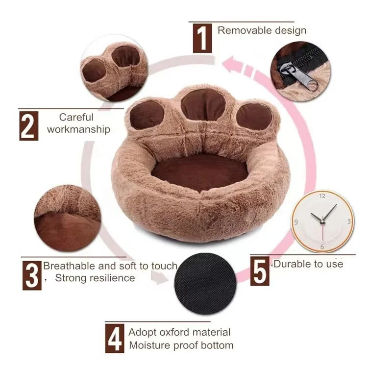 Pat and Pet Emporium | Pet Beds | Paw Shaped Washable Bed