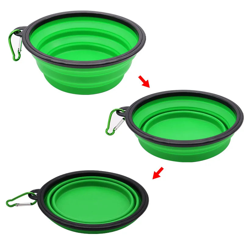 Pat and Pet Emporium | Pet Bowls | Collapsible Pet Bowl with Lid