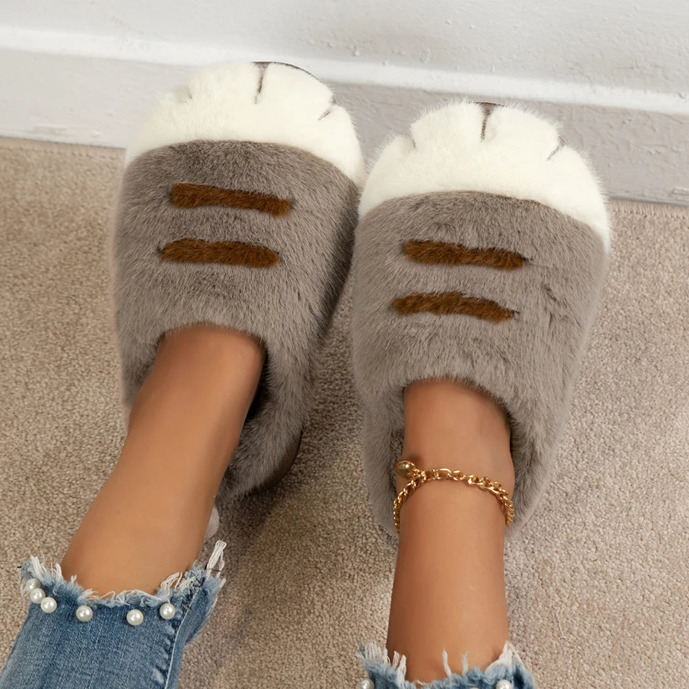 Pat and Pet Emporium | Shoes | Women's Warm Cat Paw Slippers