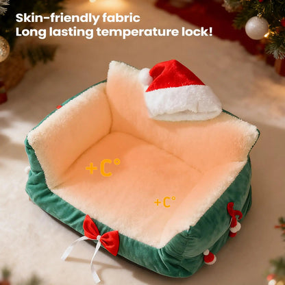 Pat and Pet Emporium | Pet Beds | Plush Christmas Pet Bed