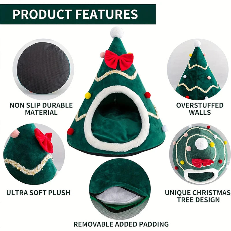 Pat and Pet Emporium | Pet Beds | Christmas Teepee Pet House